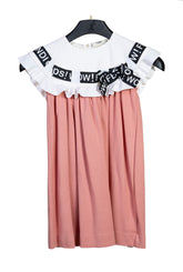 ABITO BICOLORE CON VOLANT